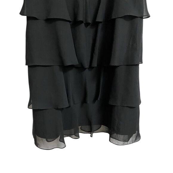 Dressbarn Collection Tiered Cocktail Dress Women's Size 16 Black Lace Whimsigoth - Picture 8 of 16